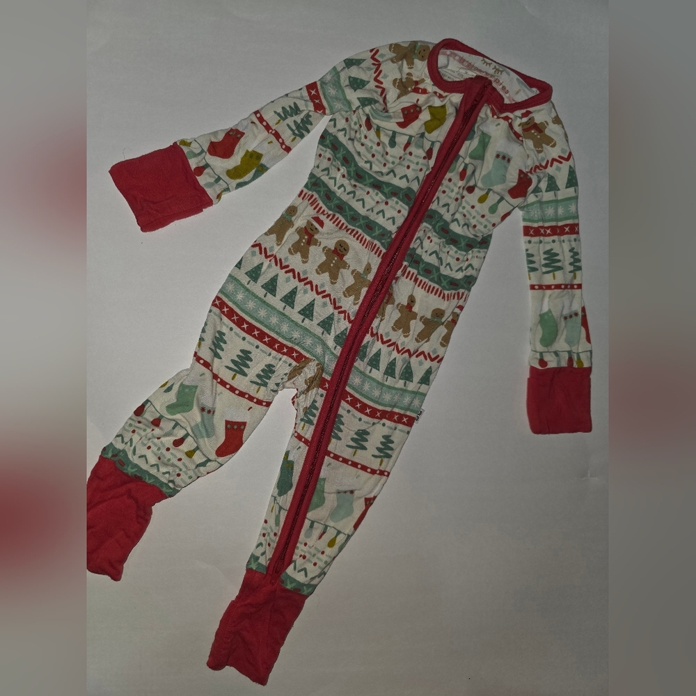 Little Sleepies Holiday Fair Isle Zippy